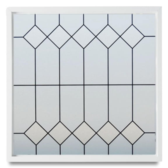 Mission 23.5" x 23.5" White New Construction Decorative Glass Window