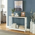 thumbnail image 1 of Mission 39.5 in. L x 31.5 in. H Driftwood and White Rectangle Wood Console Table with Bottom Shelf, 1 of 3
