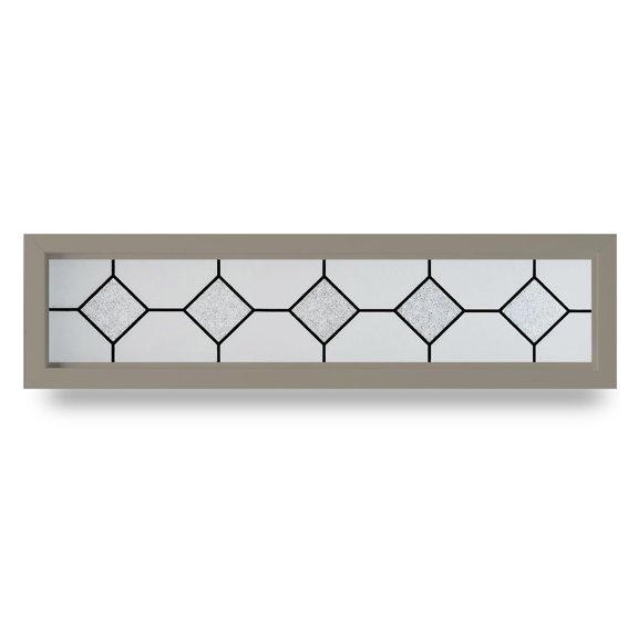 Mission 47.5" x 11.5" Driftwood New Construction Decorative Glass Window