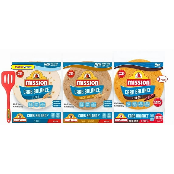 Mission Carb Balance Burrito Flour Tortillas (Pack Of 2) | Keto Certified | 10" Tortillas | High Protein | Super Soft