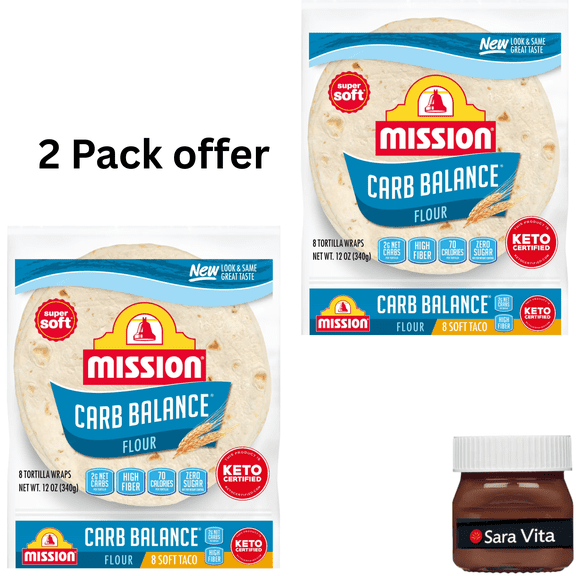 Mission Carb Balance Flour Tortillas, Soft Taco Size, 8 Count