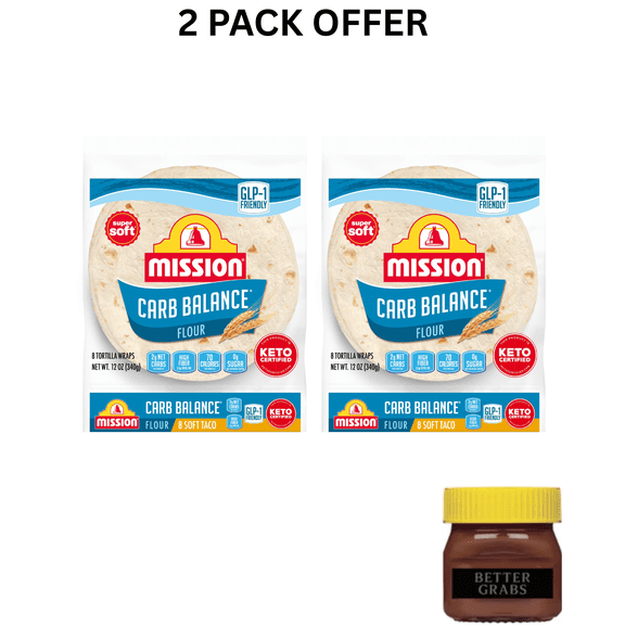 Mission Carb Balance Flour Tortillas, Soft Taco Size,( 8 Count)