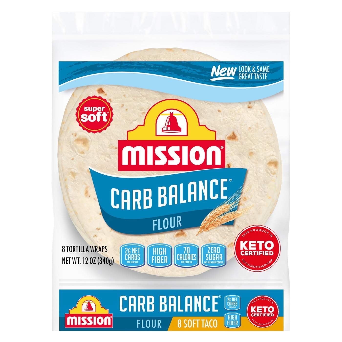 Mission Carb Balance Flour Tortillas Soft Taco Size 8 ct - Carb Balance, Soft Taco, Flour Tortillas, Healthy, Whole Grain