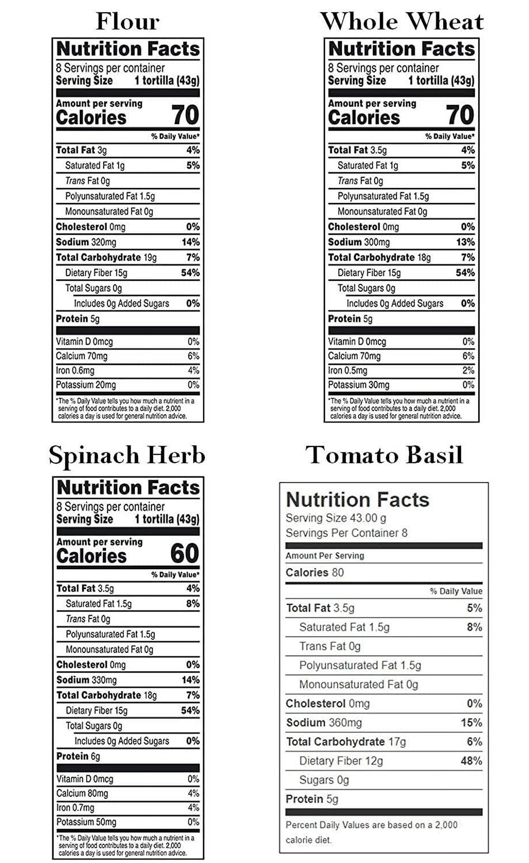 Mission Carb Balance Tortilla Variety Pack Flour, Whole Wheat