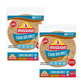 MISSION Carb Balance Flour Tortillas Burrito Size 6 Count Low Carb