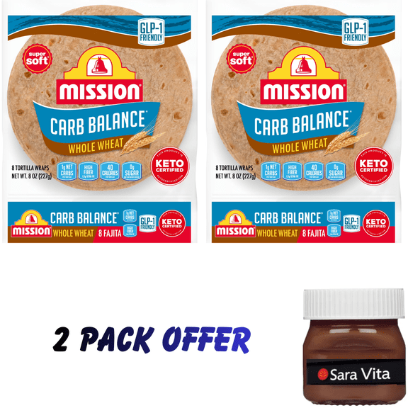 Mission Carb Balance Whole Wheat Flour Tortillas, Fajita Size, 8 Count