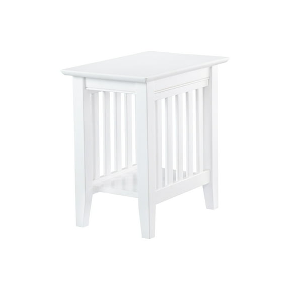 Mission Chair Side Table White
