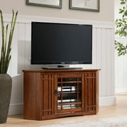 Mission Corner TV Stand with One Door in Mission Oak, 46-Inch