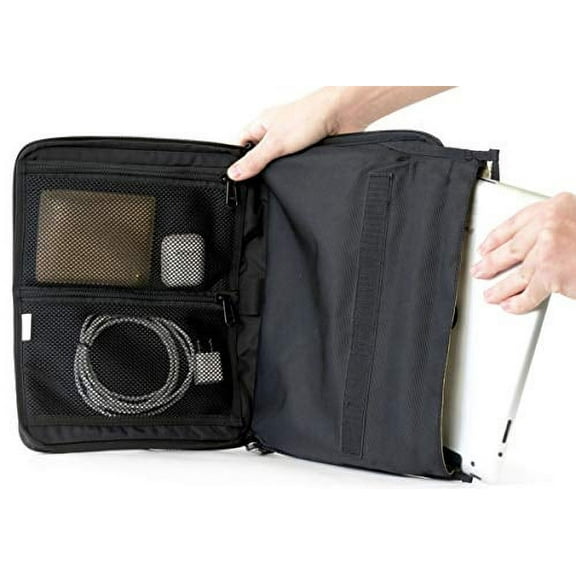 Mission Darkness Mojave Faraday Tablet Bag // Multi-Functional Travel Case with Accessory Pockets and Built-in Faraday Sleeve // Signal-Blocking, Anti-Tracking, Anti-Hacking, Anti-Spying Far
