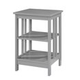 thumbnail image 1 of Mission End Table Gray with Shelves: Sturdy Square Side Table for Bedroom, 1 of 9