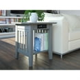 thumbnail image 1 of AFI Mission Solid Wood End Table with Built-In Charging Station, Grey, 1 of 5