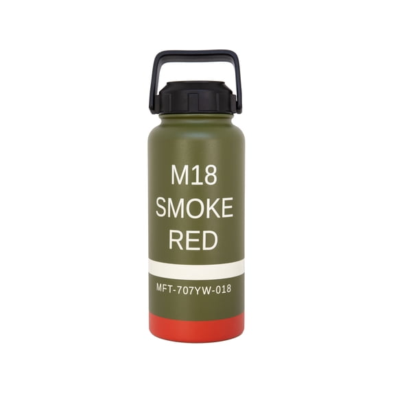 Mission First Tactical DM18R-32 32 oz M18 Red Smoke Drinkware Bottle - Green
