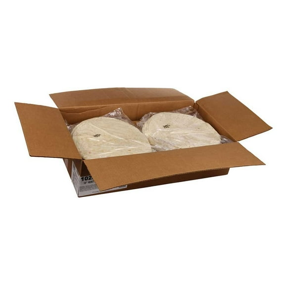 Mission Foods Heat Pressed Flour Tortilla, 13 inch - 12 per pack - 12 packs per case.