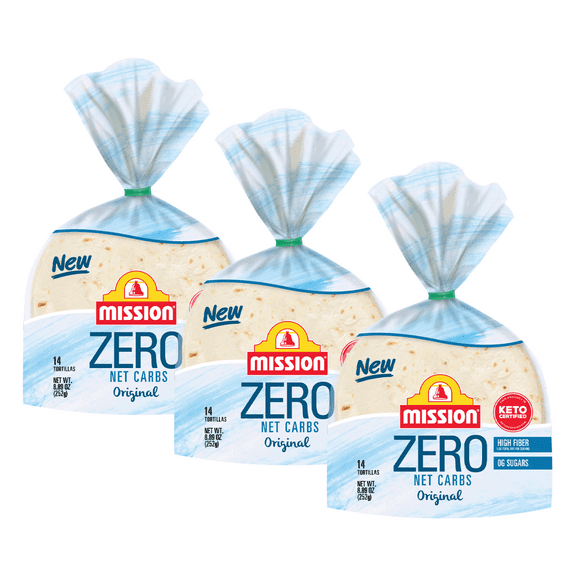 Mission Foods Zero Net Carb Tortillas Flavor: Original, Size: 3-Pack