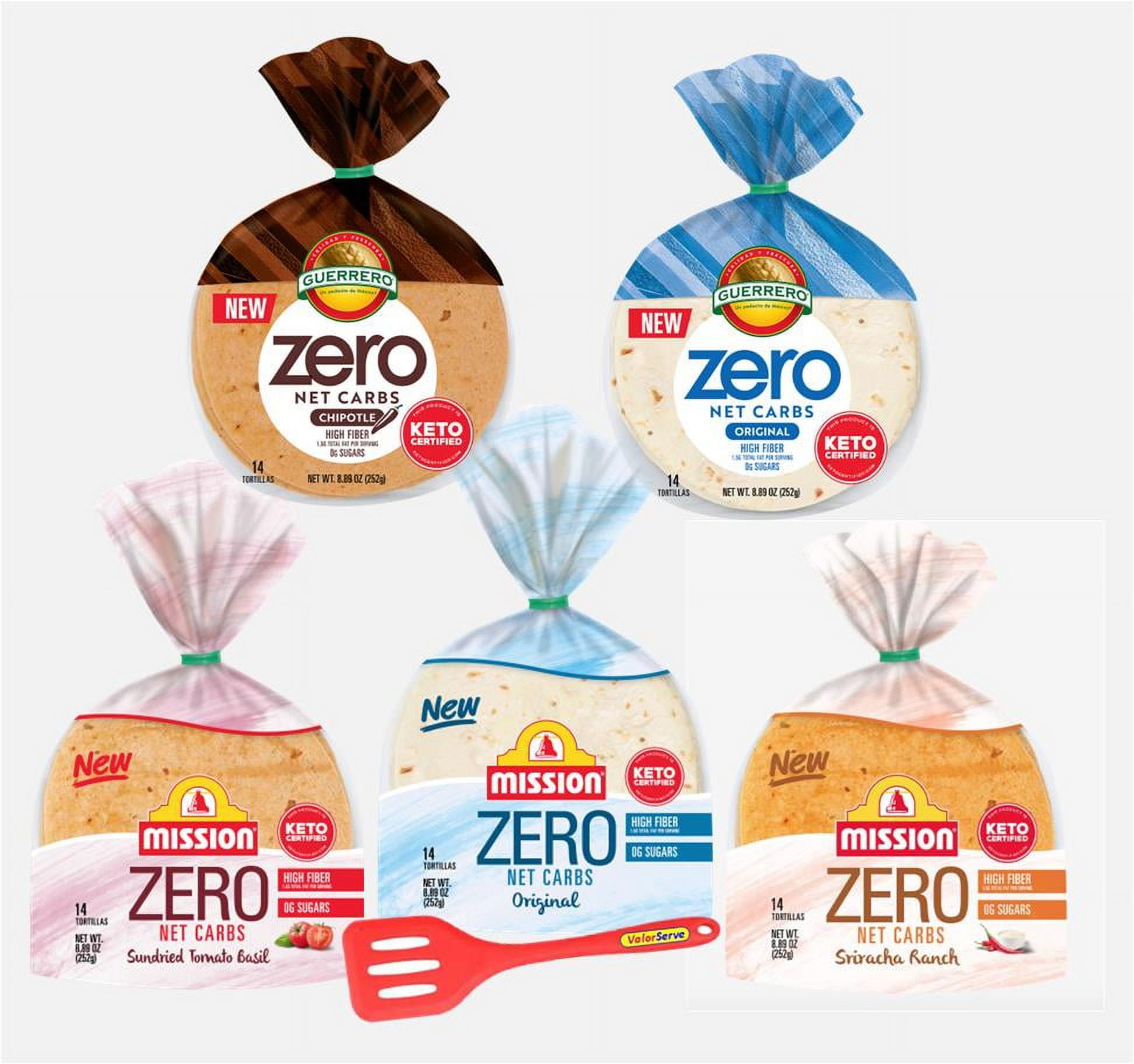 Mission Guerrero Zero Carb 0g Net Carbs Keto Certified 4" Street Taco 14 Count, 8.89 oz