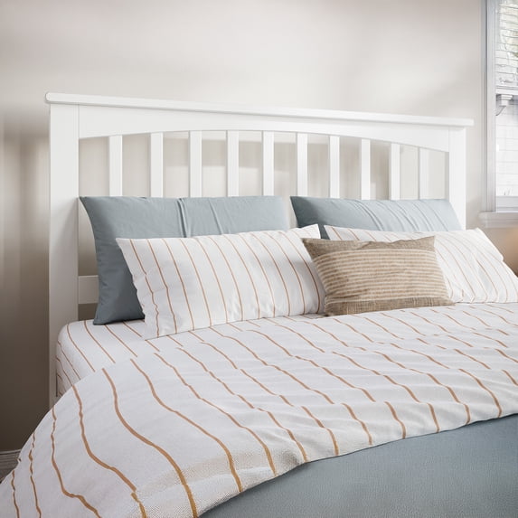 AFI Mission Full Solid Wood Headboard, White