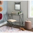 thumbnail image 1 of Linon Mission Hills Metal and Glass Vanity Set in Gray, 1 of 14