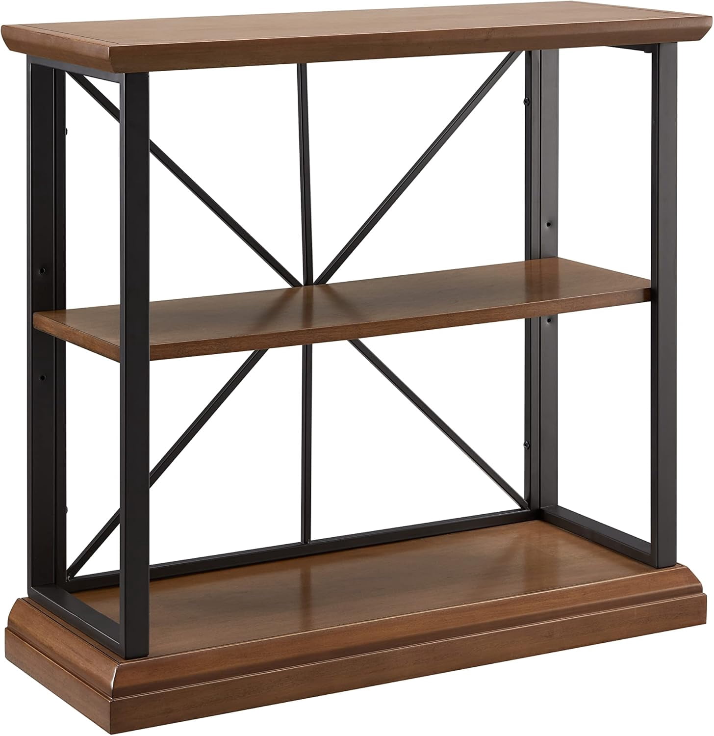 Mission Impeccable Bookshelf Solid Wood Drawers Shelves Slatted Sides