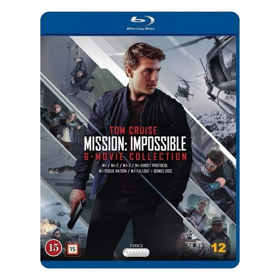 Mission: Impossible 1-6 - 7-Disc Set ( Mission: Impossible / Mission: Impossible II / Mission: Impossible III / Mission: Impossible - Ghost Protocol / Mission: [ Blu-Ray, Reg.A/B/C Import - Denmark ]