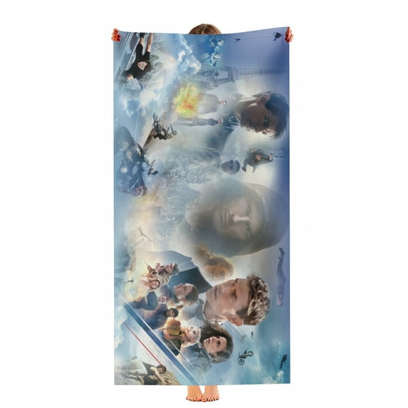Mission Impossible Beach Towel Gift for Women Girls Boys Teenager Men 30"x60" Quick Drying Microfiber
