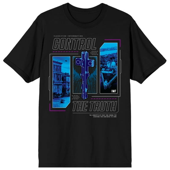 Mission Impossible Dead Reckoning Part 1 Key Images Adult Black Crew Neck Short Sleeve T-shirt-XL