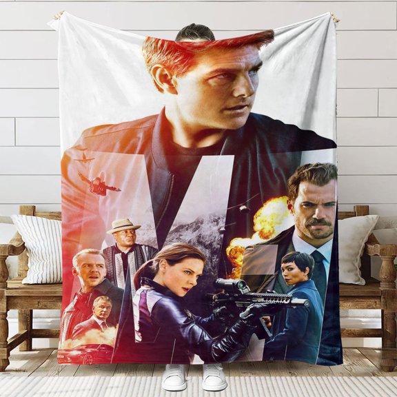 Mission Impossible Throw Blanket Gifts for Fans Lover Girls Boys Women Present Hoodie Him Bed 50"x60"