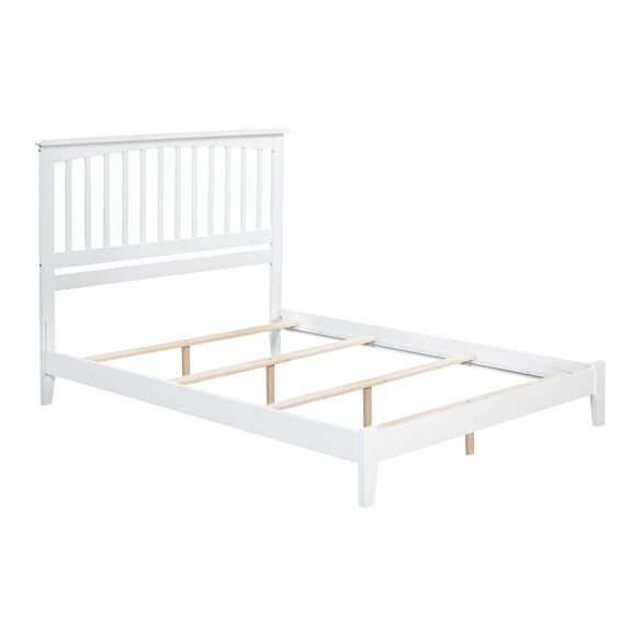 Mission King Traditional Bed in White