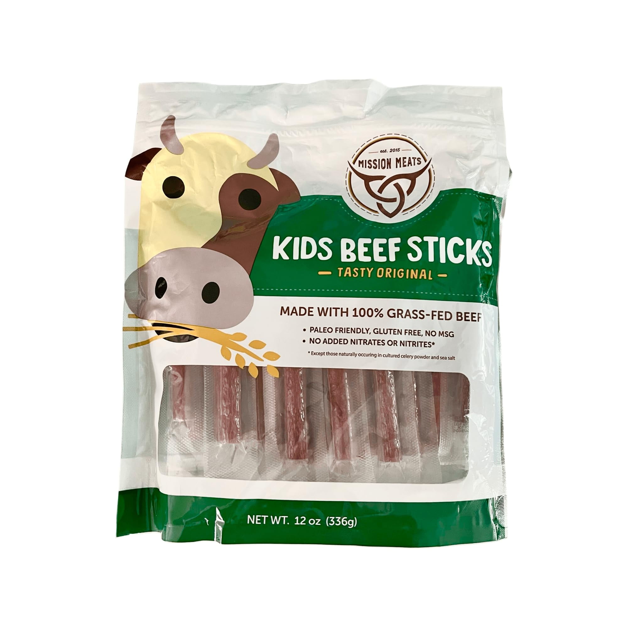 Mission Meats Kids Mini YPF5 Sticks 100 Grass Sticks, Toddler Snacks