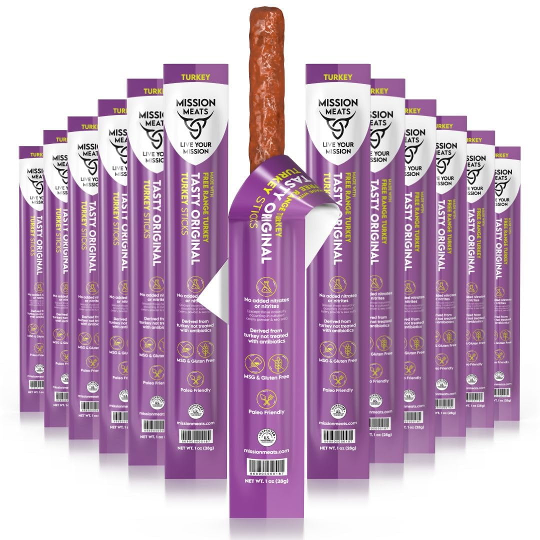 Mission Meats Turkey Sticks MMF7 Free Range, Gluten Free, Whole 30