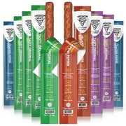 Mission Meats Meat Sticks – Variety Pack (Beef, Pork, Turkey) – Clean Ingredients, Nitrate Nitrite Free, Gluten Free, MSG Free, Paleo Meat Sticks, 1oz (Pack of 10)