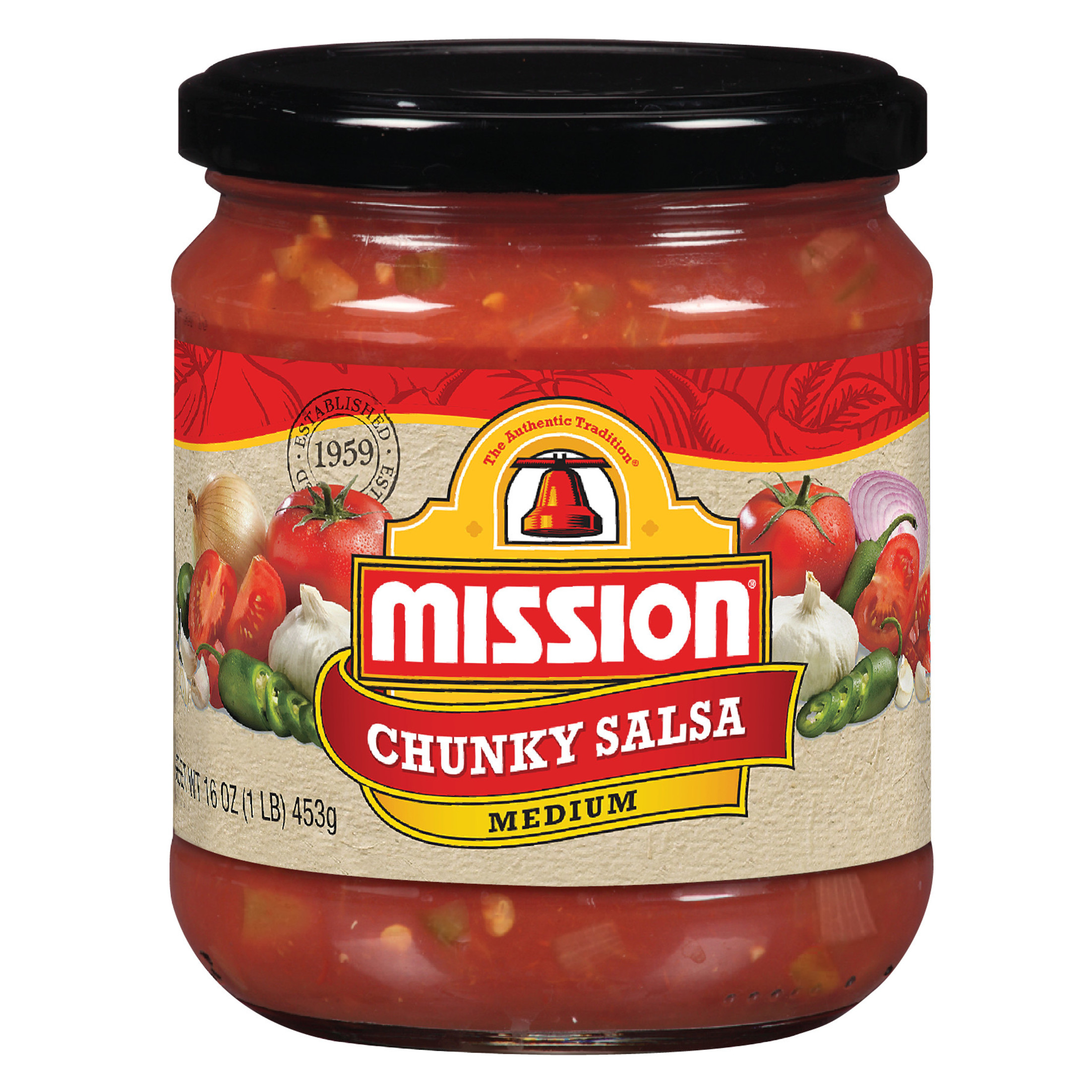 Mission Medium Chunky Salsa, 16 oz, 1 Count - image 1 of 5