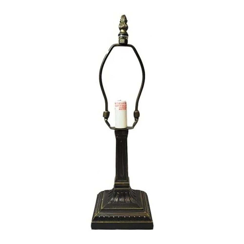 Mission Metal Lamp Base, Antique Bronze Finish with Gold Highlights, Nicely Weighted, 12" Tall