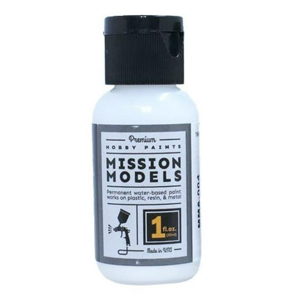 Mission Models MIOMMA-004 1 oz Acrylic Model Paint Bottle, Flat Coat Clear