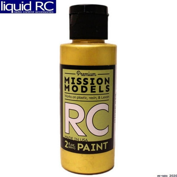 Mission Models MMRC-020 Pearl Gold Water-Based Rc Airbrush Paint 2oz