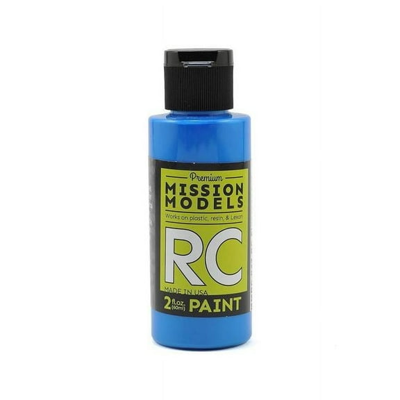 Mission Models RC Fluorescent Racing Blue2oz MIOMMRC047 Plastics Paint Acrylic