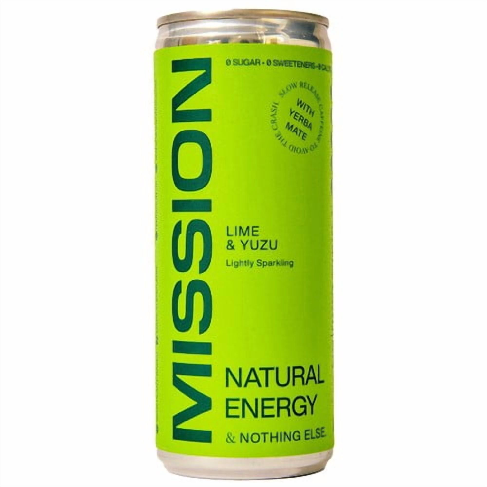 Mission Natural Energy, Yerba Mate, Lime & Yuzu 250ml, British Import (Pack of 3)