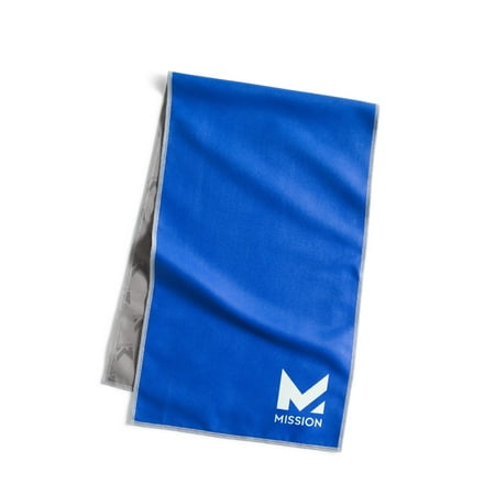 Mission Original Evaporative Cool Technology Cooling Towel, 10” x 33”, Mission Blue
