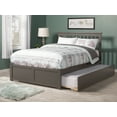 thumbnail image 1 of Mission Platform Bed with Flat Panel Foot Board and Twin Size Urban Trundle Bed in Gray, Twin, 1 of 9