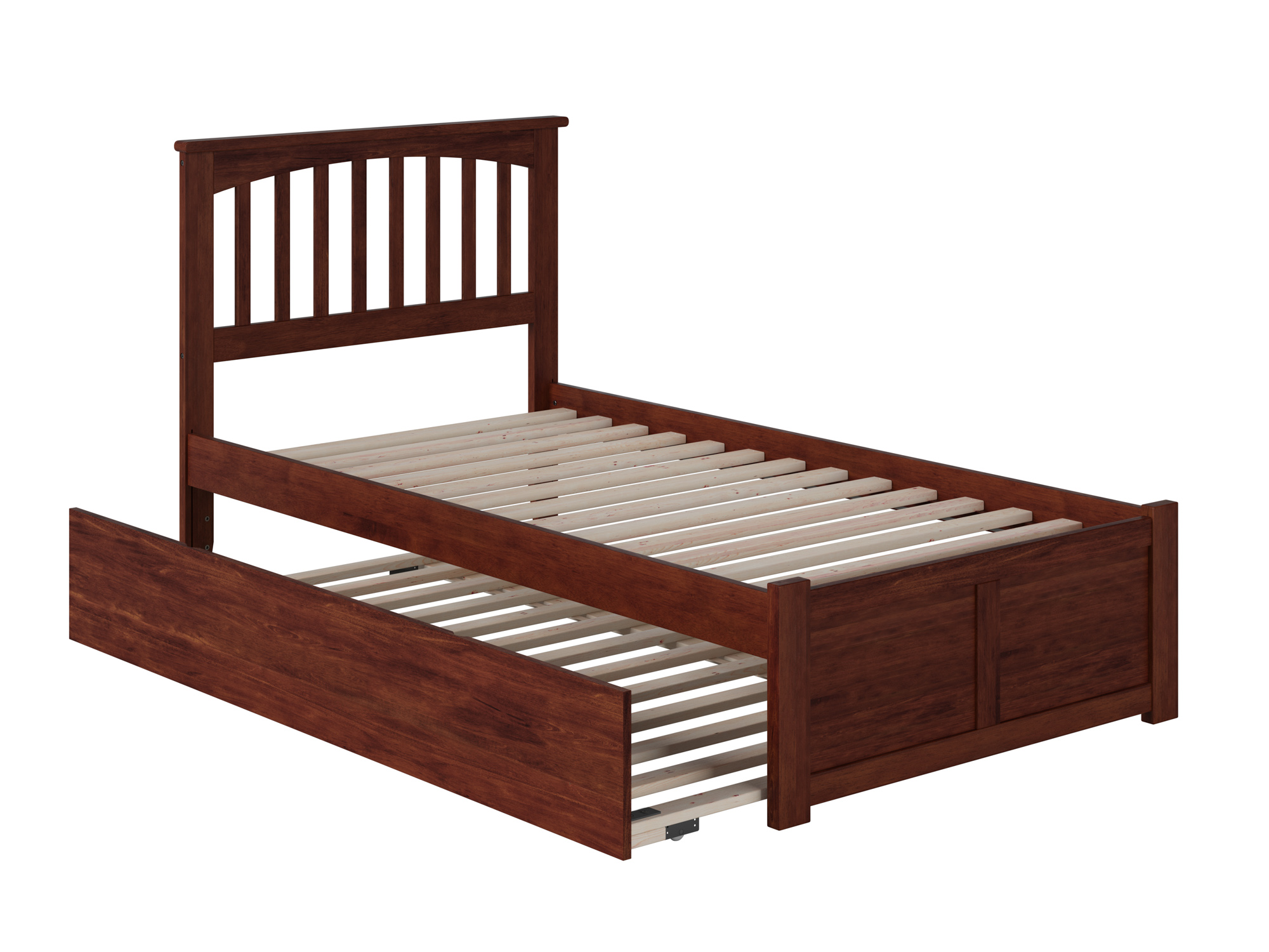 Mission Platform Bed with Flat Panel Foot Board and Twin Size Urban Trundle Bed in, Multiple Colors and Sizes - image 1 of 7