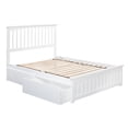 thumbnail image 1 of Mission Platform Bed with Matching Foot Board with 2 Urban Bed Drawers in, Multiple Colors and Sizes, 1 of 7