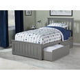 thumbnail image 1 of Mission Platform Bed with Matching Foot Board with 2 Urban Bed Drawers in, Multiple Colors and Sizes, 1 of 6