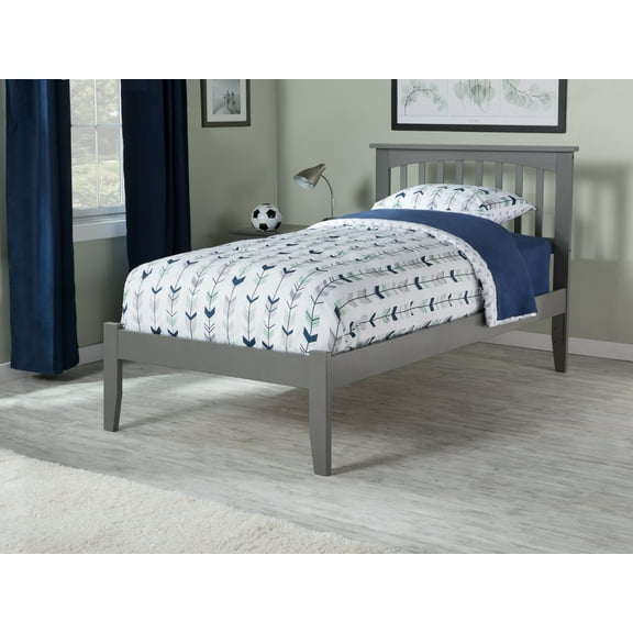 Mission Platform Bed with Open Foot Board in, in Multiple Colors and Sizes