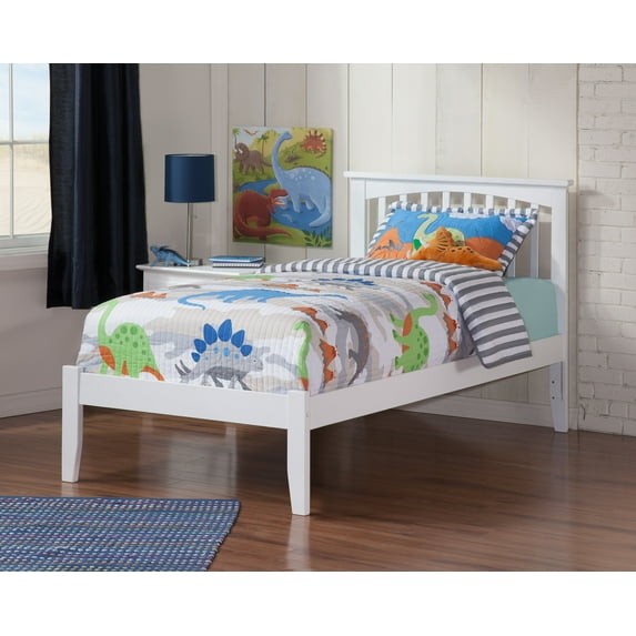 Mission Platform Bed with Open Foot Board in, in Multiple Colors and Sizes