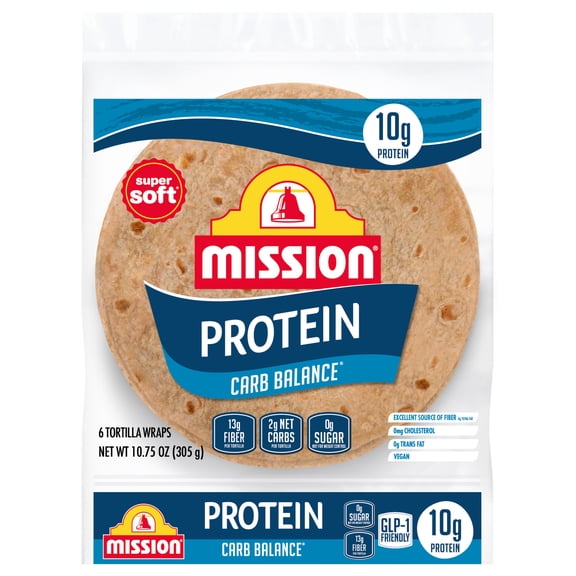 Mission Protein Tortilla Wraps, 6 Count