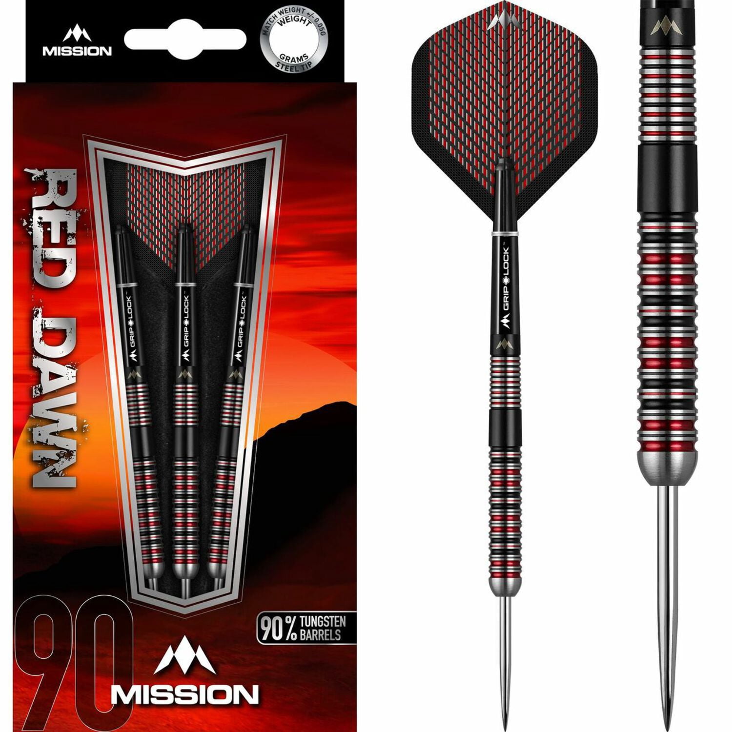 Mission Red Dawn M1 - Steel Tip Darts - 26g