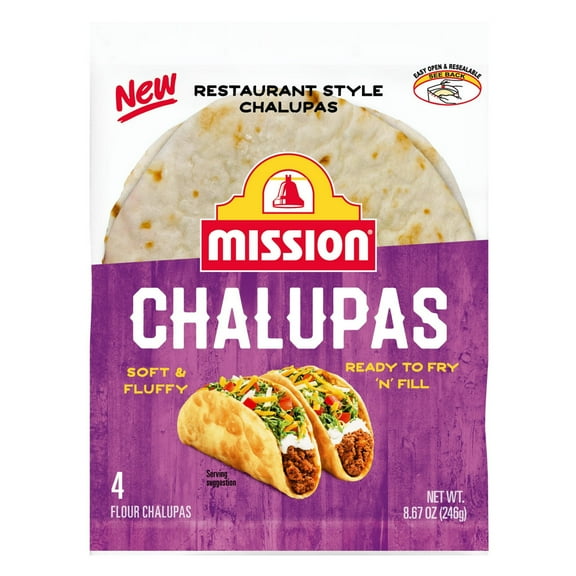 Mission Restaurant Style Flour Chalupas, 8.67 oz, 4 Count