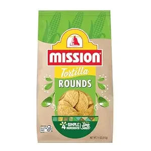 Mission Round Yellow Corn Tortilla Chips, 11 Ounce Bag ( Pack of 3 )