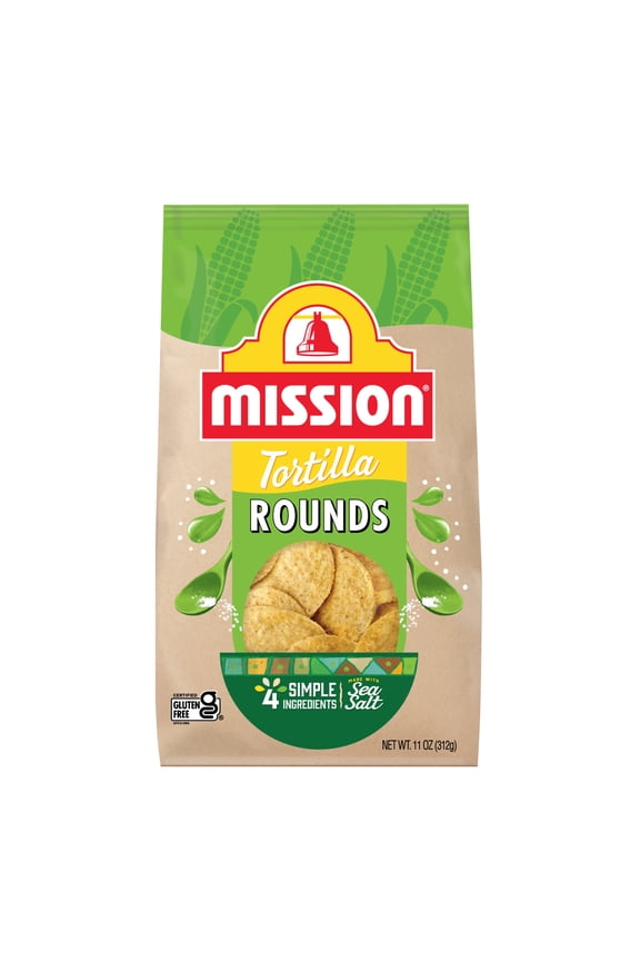 Round Yellow Corn Tortilla Chips, 11 Ounce Bag