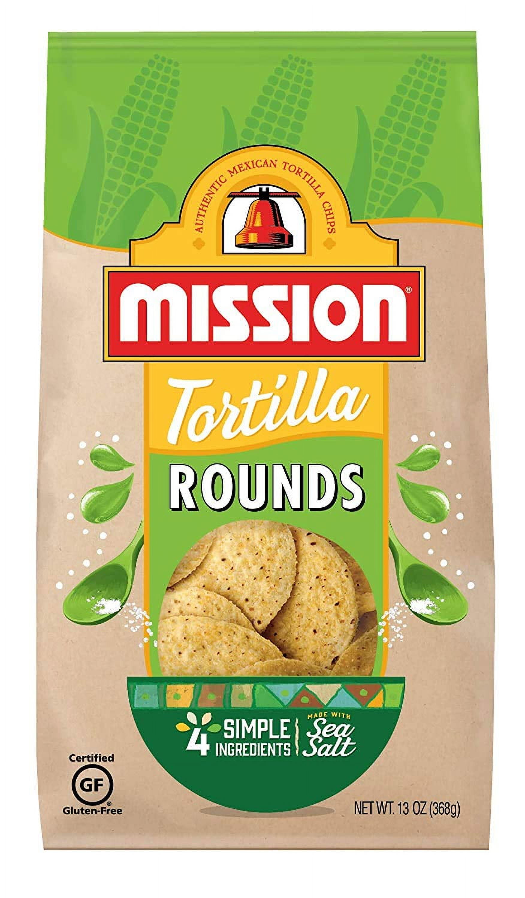 Mission Rounds Tortilla Chips, Gluten , Restaurant Corn Tortilla Chips, 13 oz - 2 Bags