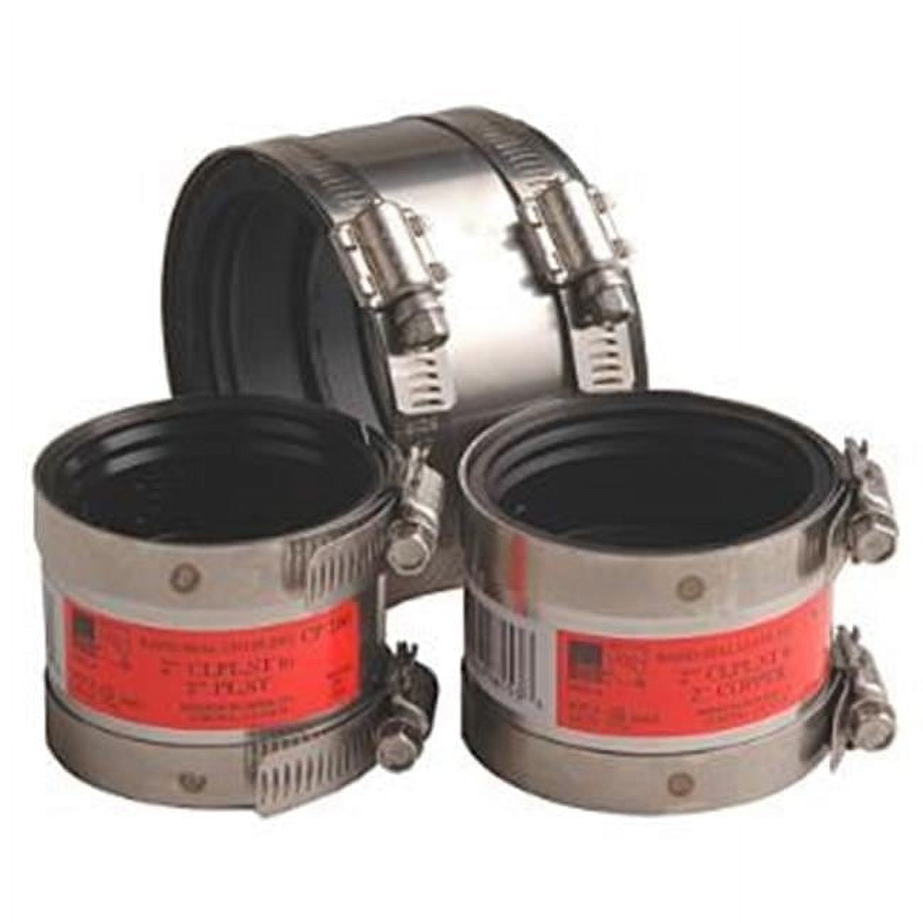 Mission Rubber CP200 2 in. Band-Seal Plastic or Cast Iron Stainless Steel Shielded Coupling